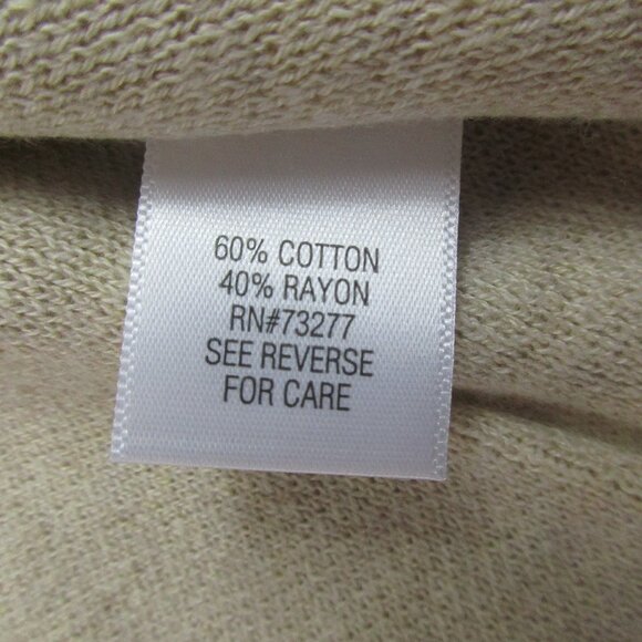 Croft & Barrow Cardigan Sweater Womens Medium Gray Ivory Classic‎ Fit Open Front - Picture 4 of 10
